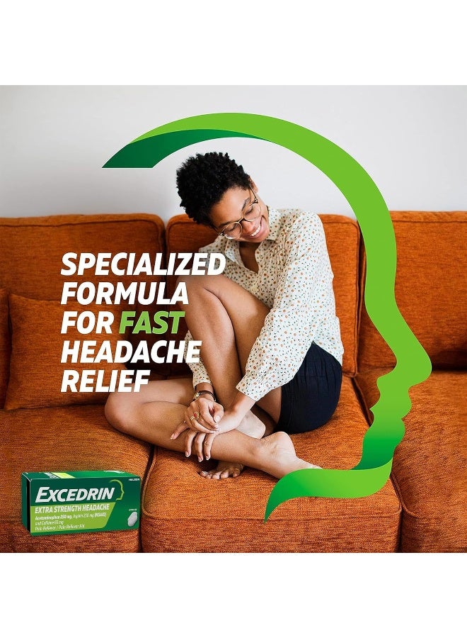 Excedrin Extra Strength Pain Relief Caplets For Headache Relief, Temporarily Relieves Minor Aches And Pains Due To Headache - 200 Count - Image 3
